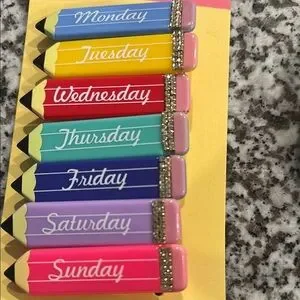Piper K | Accessories | Piper Colorful Days Of The Week And  display picture 1